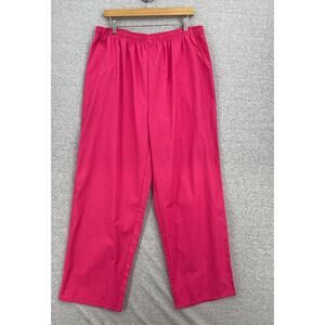 Hub A Dub Scrubs Scrub Pants Womens 1X Pink Bottoms Nurse Medical Uniform Vet